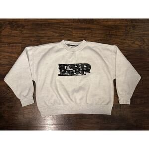 VTG Express Athletique Sweatshirt 90s Crewneck White Black Woman Sz:Medium